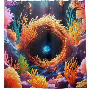 Rideaux De Douche Vortex de corail sous-marin