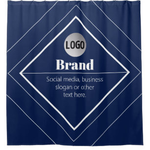 Rideaux De Douche Votre logo et design moderne personnalisable   Ble