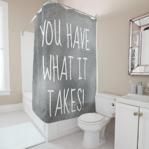 Rideaux De Douche VOUS AVEZ CE QU'IL FAUT à citation inspirée