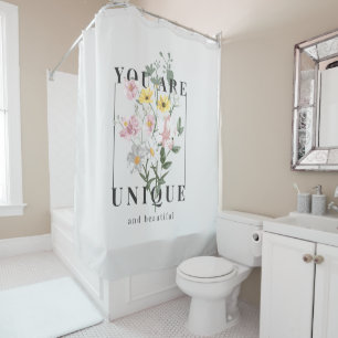 Rideaux De Douche Vous êtes un Slogan floral unique
