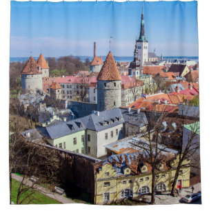 Rideaux De Douche Vue aérienne du centre de Tallinn