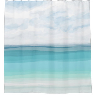 Rideaux De Douche Vue mer 282 Océan Turquoise