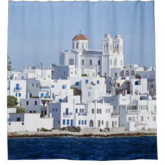 Rideaux De Douche Vue sur l'île de Paros Village Naoussa