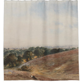 Rideaux De Douche Vue sur South Downs - John Martin