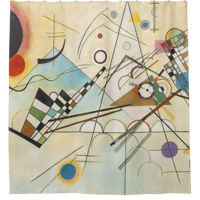 Rideaux De Douche Wassily Kandinsky-Composition IV 1911-Abstraite (Devant)