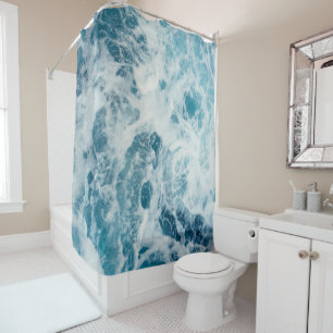 Rideaux De Douche Water bleu