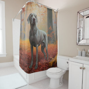 Rideaux De Douche Weimaraner en automne Leaves automne Inspire