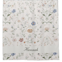 Whimsical Cottagecore Beige Watercolor Wildflower