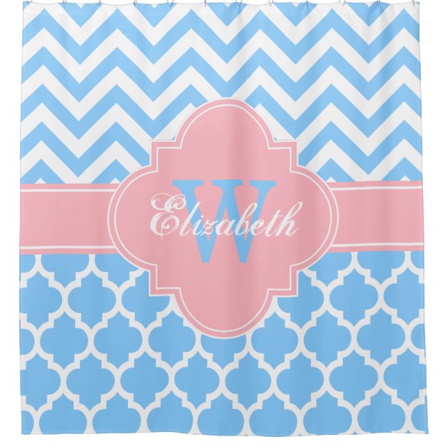 Rideaux De Douche Whirt rose marocain #5 Chevron 1IQRN (Devant)