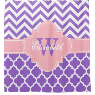 Rideaux De Douche Whirt rose marocain #5 Chevron 1IQRN