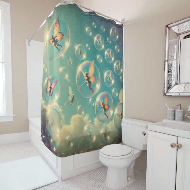 Rideaux De Douche Whispers of the Floating Fae - Surreal Imaginaire  (En situation)