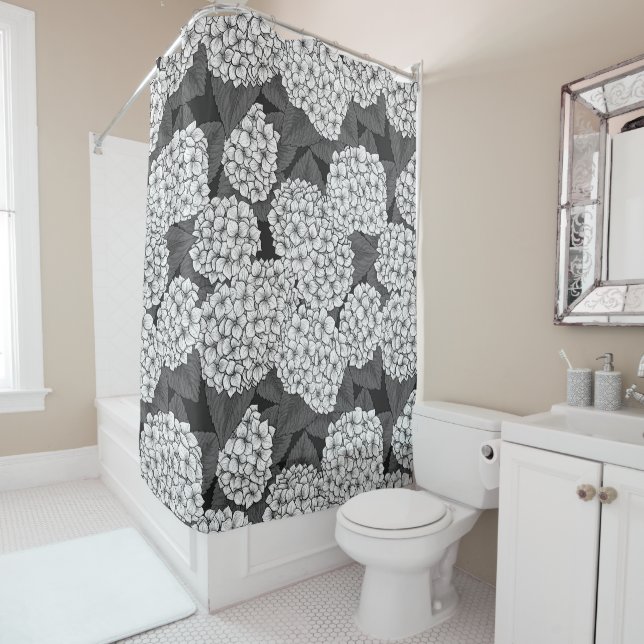 Rideaux De Douche White hydrangea (En situation)