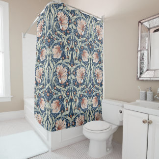 Rideaux De Douche Wiiliam Morris, Blue impernel, Art nouveau