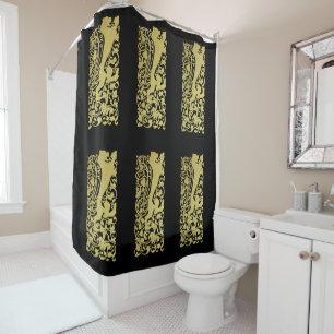 Rideaux De Douche Will Bradley Heraldic Lion
