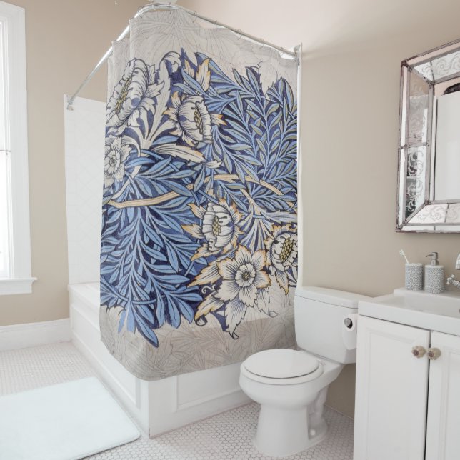 Rideaux De Douche William Morris beau design Art Nouveau (En situation)