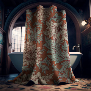 Rideaux De Douche William Morris Chrysanthemum Motif Douche Curtai