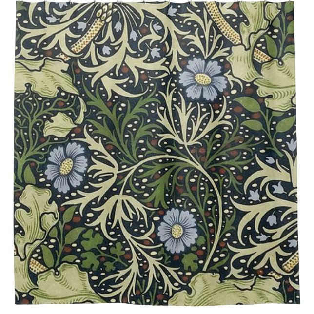 Rideaux De Douche William Morris Motif d'algues (Devant)