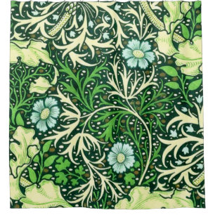 Rideaux De Douche William Morris - Motif d'algues vertes