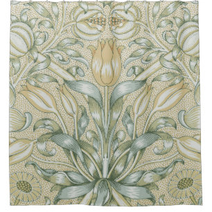 Rideaux De Douche William Morris Motif Grenade Antique Lily