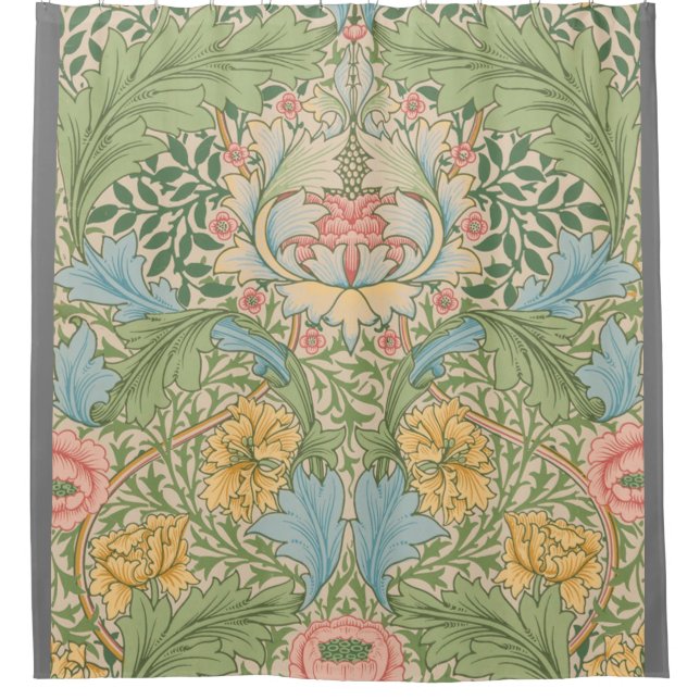Rideaux De Douche William Morris Myrtle Fleur Floral Botanique (Devant)