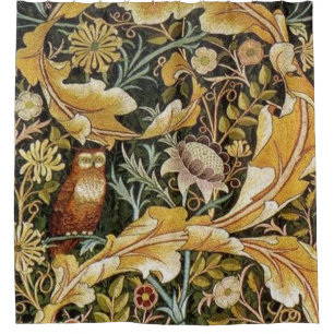Rideaux De Douche William Morris Owl et Acanthus
