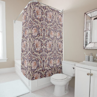 Rideaux De Douche William Morris, pimpernel brun, Art nouveau