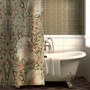 Rideaux De Douche William Morris Pimpernel Motif Vintage Douche Cu