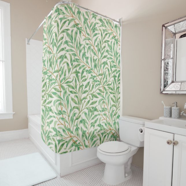 Rideaux De Douche William Morris. Willow Bough. (En situation)