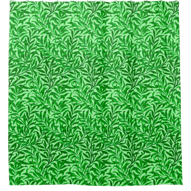 Rideaux De Douche William Morris Willow Bough, Emerald Green (Devant)