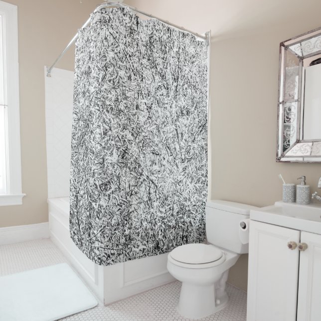 Rideaux De Douche Willow se déleave. Abstract (En situation)