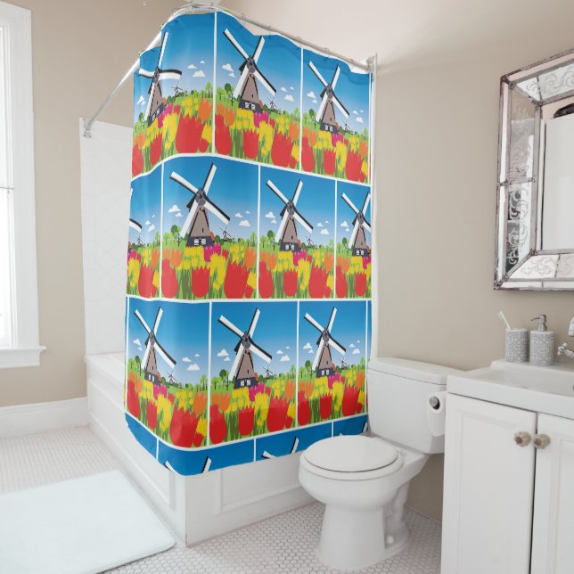 Rideaux De Douche Windmill (En situation)