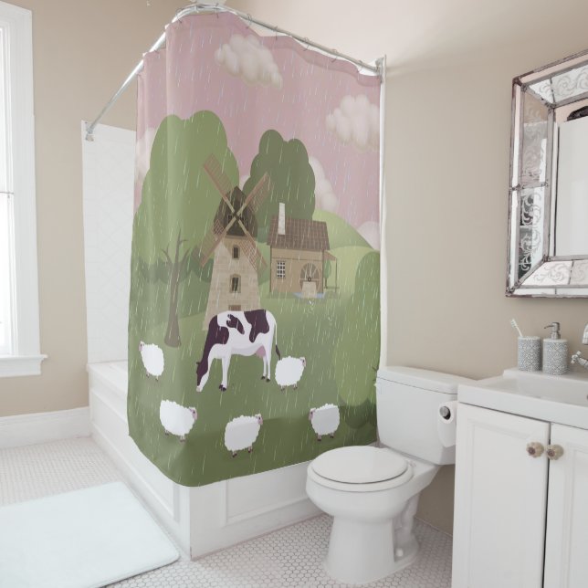 Rideaux De Douche Windmill (En situation)