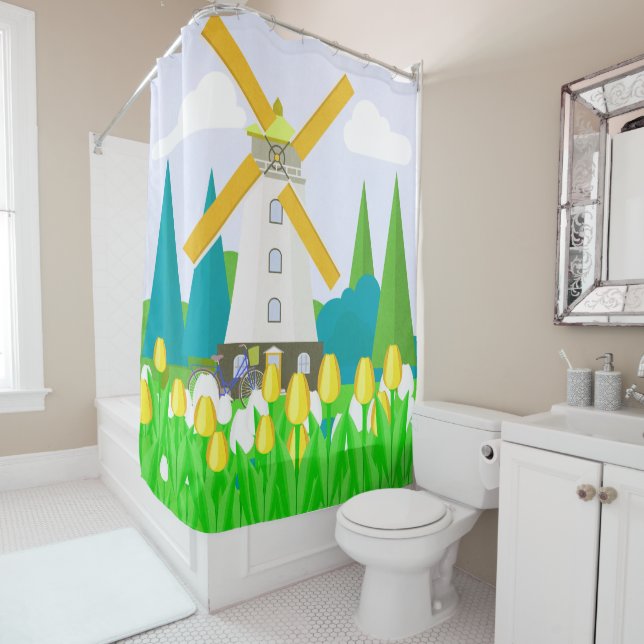 Rideaux De Douche Windmill (En situation)