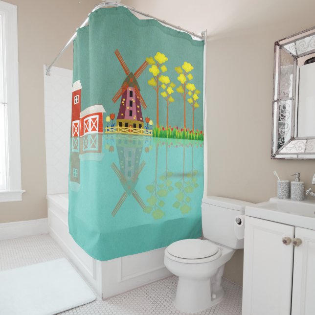 Rideaux De Douche Windmill (En situation)