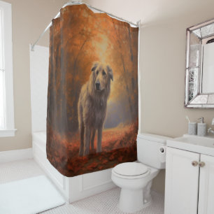 Rideaux De Douche Wolfhound à l'automne Leaves automne Inspire