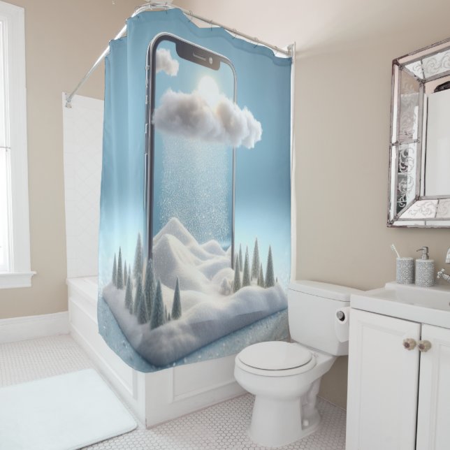 Rideaux De Douche Wonderland d'hiver dans votre poche (En situation)