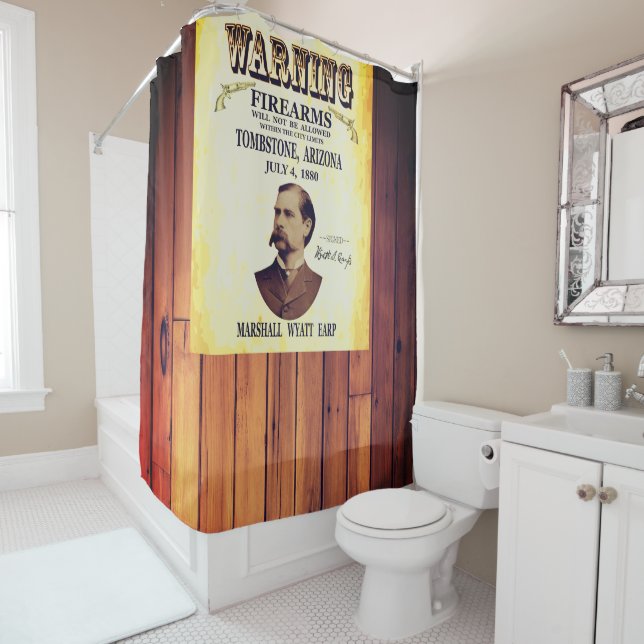 Rideaux De Douche Wyatt Earp Marshall 👮 ♂️ Gunfighter Lawman (En situation)
