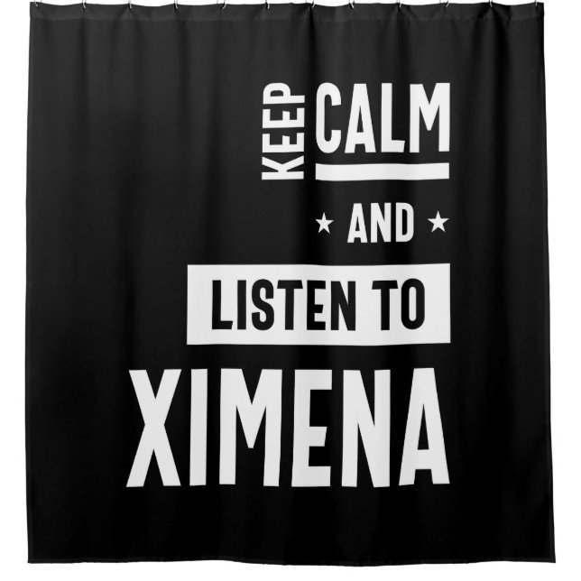 Rideaux De Douche Ximena Nom personnalisé Cadeau Anniversaire (Devant)