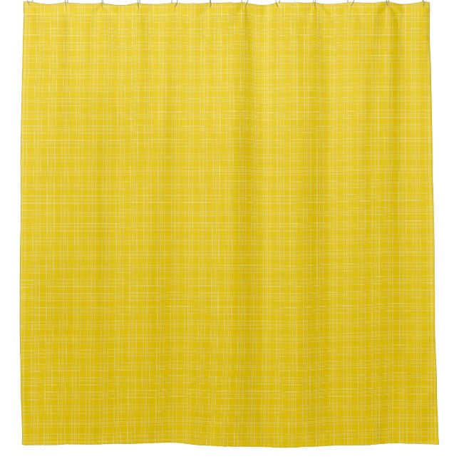Rideaux De Douche Yellow shower curtain with subtle checkered  (Devant)