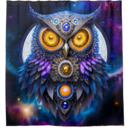 Rideaux De Douche Yeux de la Chouette Universe 02