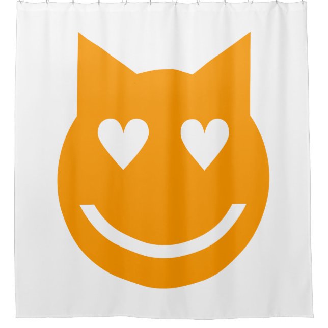 Rideaux De Douche Yeux en forme de coeur Emoji (Devant)