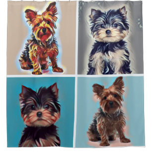 Rideaux De Douche Yorkie Yorkshire Dog