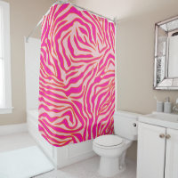 Zebra Stripes rose Orange Poster de animal sauvage