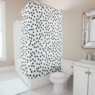 Rideaux De Douche Zones Dalmatiennes minimalistes Simple Moderne Cut