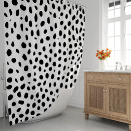 Rideaux De Douche Zones de guépard noir blanc