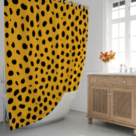 Rideaux De Douche Zones de guépard orange noir