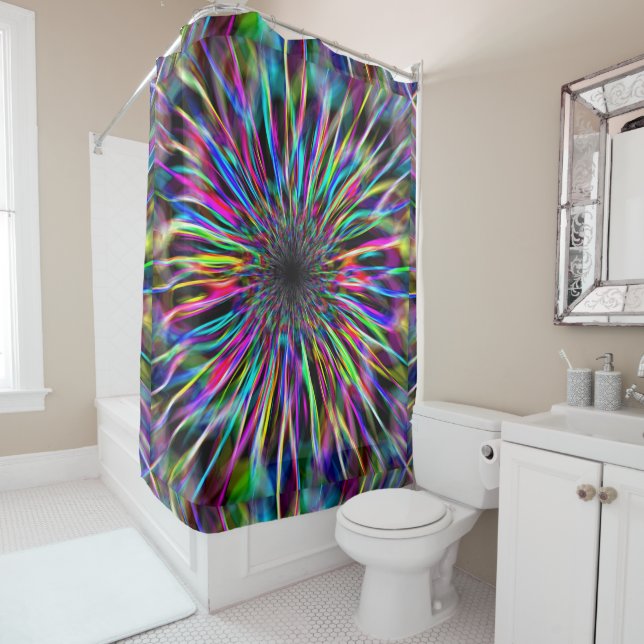 Rideaux De Douche Zoom spectral de diamant 2 (En situation)