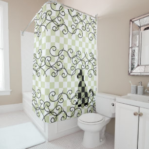 Rideaux en douche de décor de salle de bains de