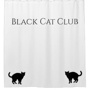 Rideaux simples de douche en chat noir
