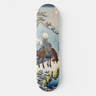 Rider in Snow Hokusai Winter japanisch ukiyo-e Skateboard
